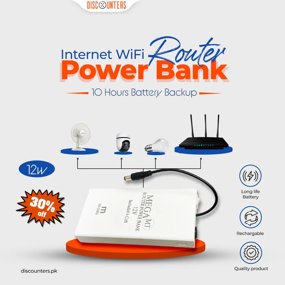 12W WiFi Router Power Bank